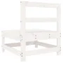 Central garden sofas 2 pcs solid white pine wood by , Modular outdoor sofas - Ref: Foro24-825514, Price: 123,04 €, Discount: %