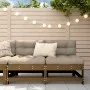 Central garden sofas 2 pcs solid pine wood honey brown by , Modular outdoor sofas - Ref: Foro24-825516, Price: 124,48 €, Disc...