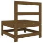 Central garden sofas 2 pcs solid pine wood honey brown by , Modular outdoor sofas - Ref: Foro24-825516, Price: 124,48 €, Disc...