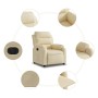 Cream Fabric Power Recliner by , Armchairs - Ref: Foro24-3204965, Price: 283,26 €, Discount: %