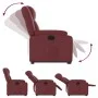 Sillón reclinable elevable cuero artificial rojo tinto de , Sillones - Ref: Foro24-3205154, Precio: 327,64 €, Descuento: %
