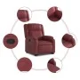 Sillón reclinable elevable cuero artificial rojo tinto de , Sillones - Ref: Foro24-3205154, Precio: 327,64 €, Descuento: %