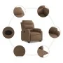 Sillón reclinable elevable de tela marrón de , Sillones - Ref: Foro24-3204984, Precio: 321,65 €, Descuento: %