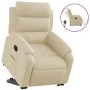 Sillón eléctrico reclinable elevable de tela color crema de , Sillones - Ref: Foro24-3205013, Precio: 371,52 €, Descuento: %