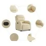 Sillón eléctrico reclinable elevable de tela color crema de , Sillones - Ref: Foro24-3205013, Precio: 371,52 €, Descuento: %