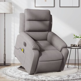 Liftable reclining electric massage chair taupe fabric by , Armchairs - Ref: Foro24-3205024, Price: 360,98 €, Discount: %