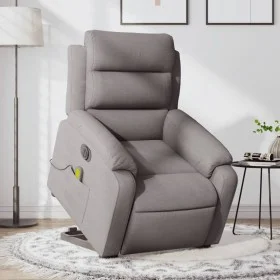 Sillón de masaje eléctrico reclinable elevable tela taupé de , Sillones - Ref: Foro24-3205024, Precio: 387,76 €, Descuento: %