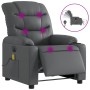 Grauer elektrisch verstellbarer Massagesessel aus Kunstleder von , Sessel - Ref: Foro24-3206595, Preis: 271,27 €, Rabatt: %