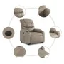 Sillón reclinable elevable cuero artificial color capuchino de , Sillones - Ref: Foro24-3206605, Precio: 298,24 €, Descuento: %