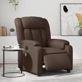 Sillón de masaje reclinable eléctrico cuero sintético marrón de , Sillones - Ref: Foro24-3205259, Precio: 314,36 €, Descuento: %