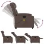 Sillón de masaje reclinable eléctrico cuero sintético marrón de , Sillones - Ref: Foro24-3205259, Precio: 314,36 €, Descuento: %