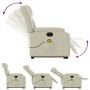 Elektrischer Hebe-Massagesessel aus cremefarbenem Kunstleder von , Sessel - Ref: Foro24-3205286, Preis: 345,55 €, Rabatt: %
