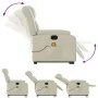 Elektrischer Hebe-Massagesessel aus cremefarbenem Kunstleder von , Sessel - Ref: Foro24-3205286, Preis: 369,74 €, Rabatt: %