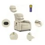 Cremefarbener Fußmassagesessel aus Kunstleder von , Sessel - Ref: Foro24-3206607, Preis: 334,66 €, Rabatt: %