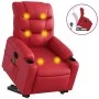 Red Artificial Leather Foot Massage Recliner by , Armchairs - Ref: Foro24-3206611, Price: 356,02 €, Discount: %