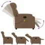 Sillón reclinable de masaje eléctrico tela marrón de , Sillones - Ref: Foro24-3205308, Precio: 286,01 €, Descuento: %