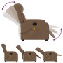 Sillón reclinable de masaje eléctrico tela marrón de , Sillones - Ref: Foro24-3205308, Precio: 282,63 €, Descuento: %
