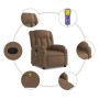 Sillón reclinable de masaje eléctrico tela marrón de , Sillones - Ref: Foro24-3205308, Precio: 282,63 €, Descuento: %