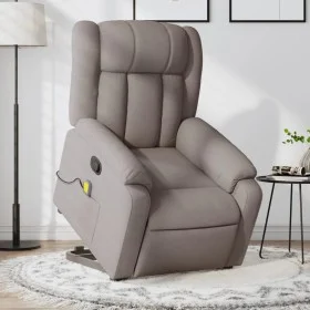 Sillón reclinable de masaje elevable tela gris taupé de , Sillones - Ref: Foro24-3205336, Precio: 338,92 €, Descuento: %