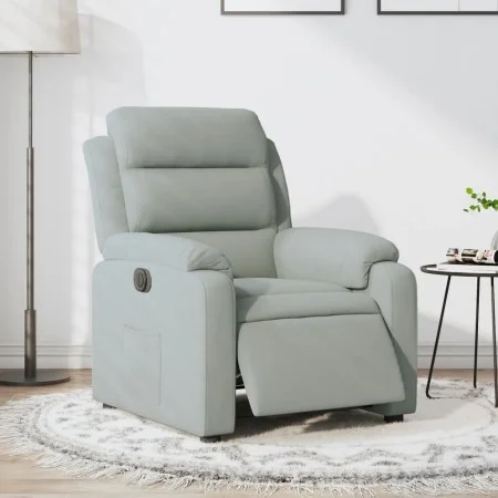 Light Gray Velvet Power Recliner by , Armchairs - Ref: Foro24-3205070, Price: 245,88 €, Discount: %