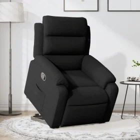 Black velvet liftable recliner by , Armchairs - Ref: Foro24-3205098, Price: 283,31 €, Discount: %