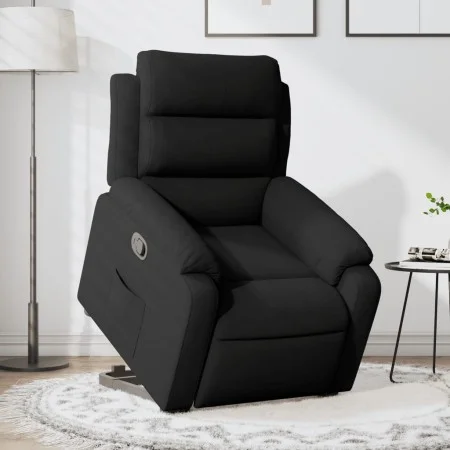 Black velvet liftable recliner by , Armchairs - Ref: Foro24-3205098, Price: 287,62 €, Discount: %