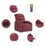 Sillón de masaje reclinable eléctrico tela rojo tinto de , Sillones - Ref: Foro24-3206639, Precio: 312,13 €, Descuento: %