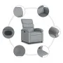 Electric recliner light gray fabric by , Armchairs - Ref: Foro24-3203954, Price: 225,75 €, Discount: %