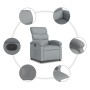 Sillón reclinable eléctrico tela gris claro de , Sillones - Ref: Foro24-3203954, Precio: 234,38 €