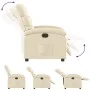 Cream Fabric Power Recliner by , Armchairs - Ref: Foro24-3203963, Price: 242,34 €, Discount: %