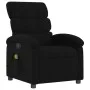Sillón reclinable de masaje eléctrico tela negro de , Sillones - Ref: Foro24-3203968, Precio: 254,71 €, Descuento: %