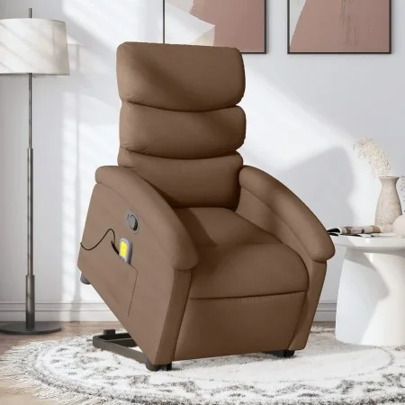 Silla de masaje reclinable de pie de tela marrón de , Sillones - Ref: Foro24-3203994, Precio: 289,06 €, Descuento: %
