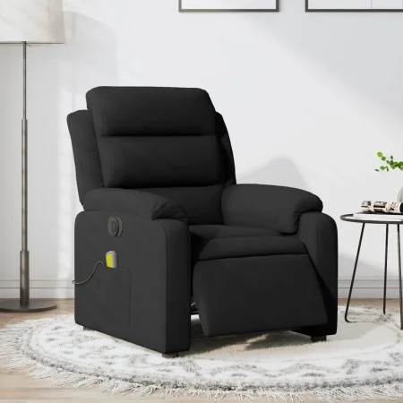 Sillón reclinable de masaje eléctrico terciopelo negro de , Sillones - Ref: Foro24-3205087, Precio: 268,83 €, Descuento: %