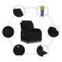 Sillón reclinable de masaje eléctrico terciopelo negro de , Sillones - Ref: Foro24-3205087, Precio: 268,83 €, Descuento: %