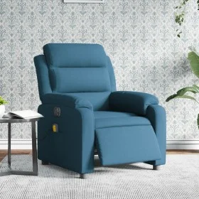 Sillón reclinable de masaje eléctrico terciopelo azul de , Sillones - Ref: Foro24-3205091, Precio: 302,03 €, Descuento: %
