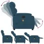 Blue velvet electric massage recliner by , Armchairs - Ref: Foro24-3205091, Price: 302,03 €, Discount: %