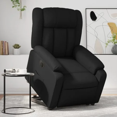 Sillón reclinable elevable eléctrico de cuero sintético negro de , Sillones - Ref: Foro24-3205278, Precio: 352,97 €, Descuent...