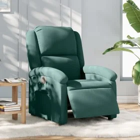 Dark Green Velvet Electric Recliner by , Armchairs - Ref: Foro24-3204280, Price: 240,58 €, Discount: %