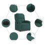 Dark Green Velvet Electric Recliner by , Armchairs - Ref: Foro24-3204280, Price: 244,31 €, Discount: %