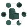 Dark Green Velvet Electric Recliner by , Armchairs - Ref: Foro24-3204280, Price: 240,21 €, Discount: %