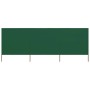 Paravientos de playa de 3 paneles de tela 400x120 cm verde