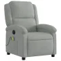 Sillón reclinable de masaje eléctrico terciopelo gris claro de , Sillones - Ref: Foro24-3204289, Precio: 267,70 €, Descuento: %