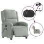Sillón reclinable de masaje eléctrico terciopelo gris claro de , Sillones - Ref: Foro24-3204289, Precio: 267,70 €, Descuento: %