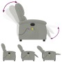 Hellgrauer elektrischer Massagesessel aus Samt von , Sessel - Ref: Foro24-3204289, Preis: 262,75 €, Rabatt: %
