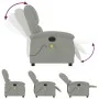 Sillón reclinable de masaje eléctrico terciopelo gris claro de , Sillones - Ref: Foro24-3204289, Precio: 267,70 €, Descuento: %