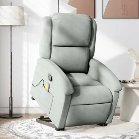 Sillón reclinable de masaje elevable terciopelo gris claro de , Sillones - Ref: Foro24-3204311, Precio: 301,56 €, Descuento: %