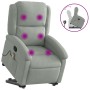 Light Gray Velvet Liftable Massage Recliner by , Armchairs - Ref: Foro24-3204311, Price: 269,53 €, Discount: %