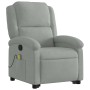 Light Gray Velvet Liftable Massage Recliner by , Armchairs - Ref: Foro24-3204311, Price: 269,53 €, Discount: %
