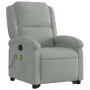 Light Gray Velvet Liftable Massage Recliner by , Armchairs - Ref: Foro24-3204311, Price: 301,56 €, Discount: %