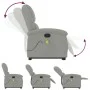 Hellgrauer, anhebbarer Massagesessel aus Samt von , Sessel - Ref: Foro24-3204311, Preis: 305,11 €, Rabatt: %